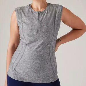 Athleta Grey Pacifica Illume UPF Fitted Tank Size Large